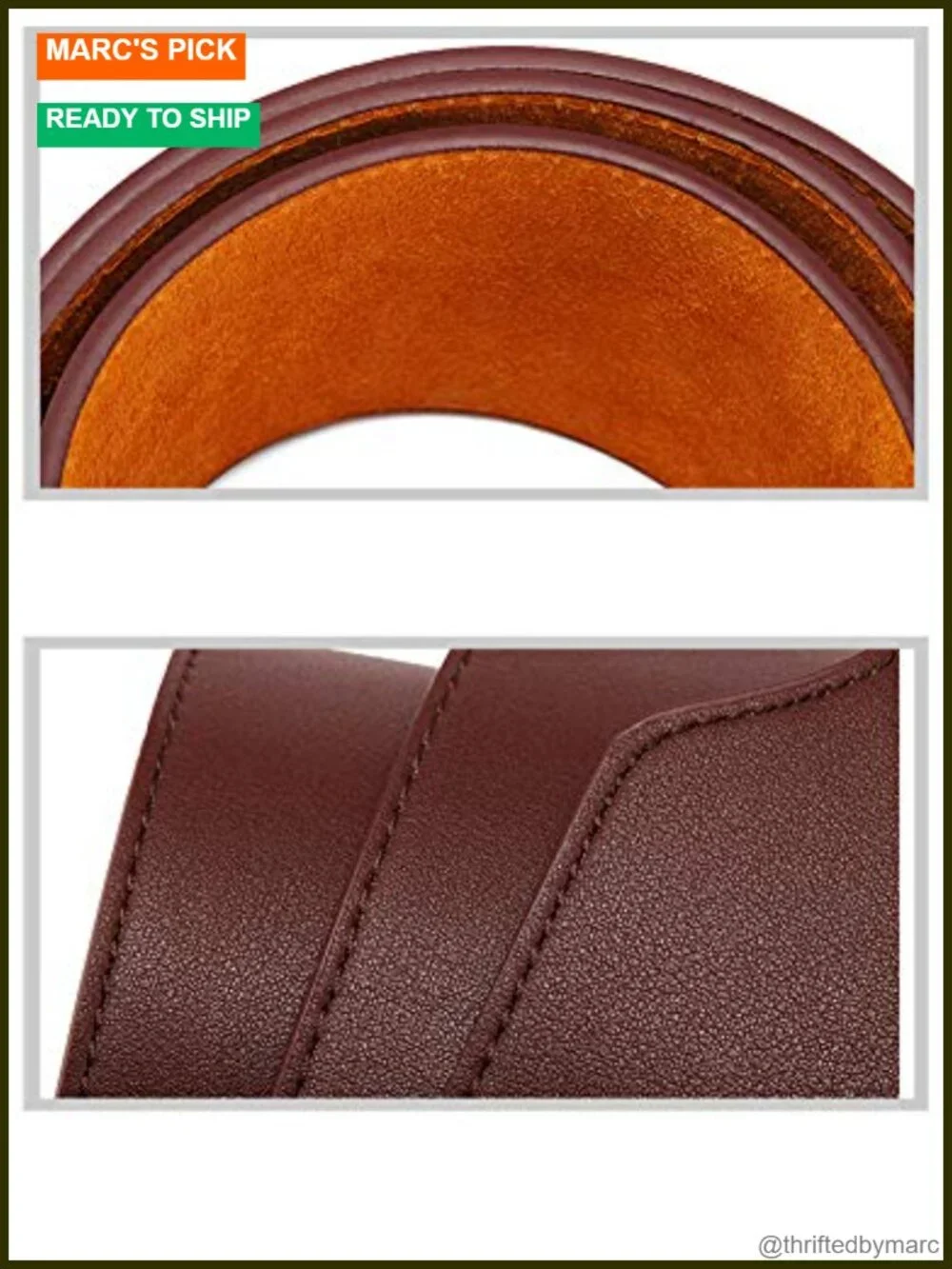 Wide PU Leather Waist Belt with D-ring Buckle